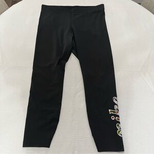Nike Black Capris with Colorful Logo